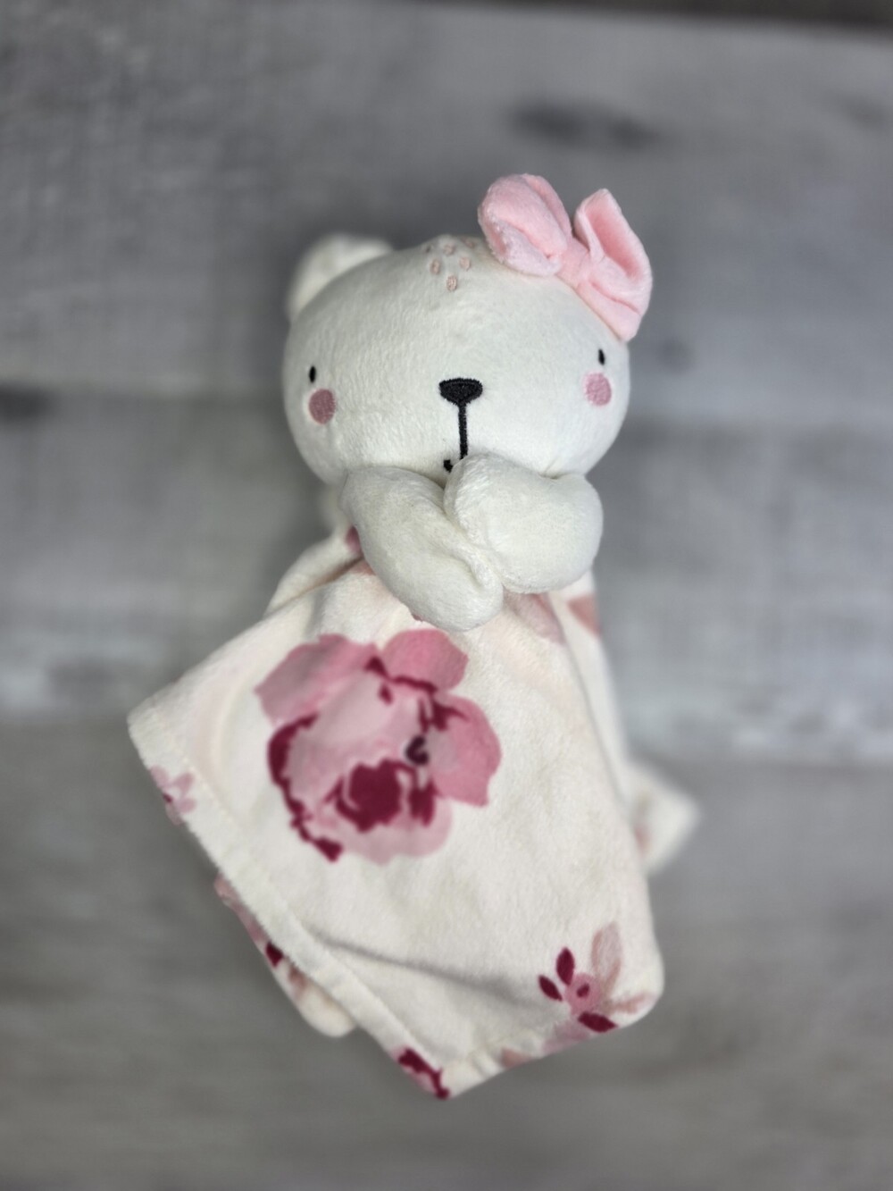 Modern Moments by Gerber Baby Plush Pink White Cat Lovey Security Blanket b312